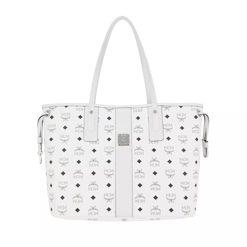 MCM Project Visetos Liz Shopper White Shopping Bag