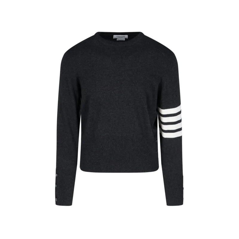 Thom Browne Haut à manches longues 'Loopback 4-Bar' Knit Top – Black Black
