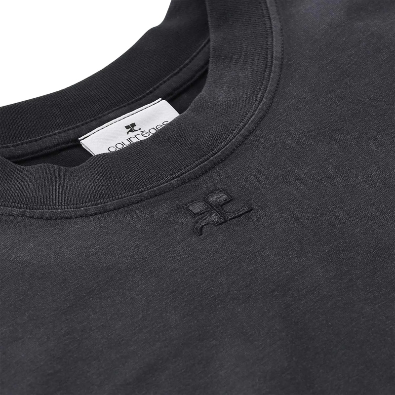 Courrèges Chemisier T-Shirt mit Logo grau(Image 4)