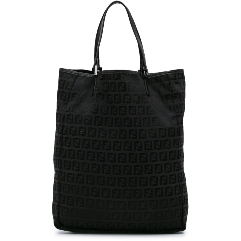 Fendi Shopper Zucchino Canvas Tote schwarz