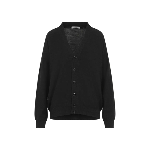 Lemaire Relaxed Twisted Cardigan Black Vest