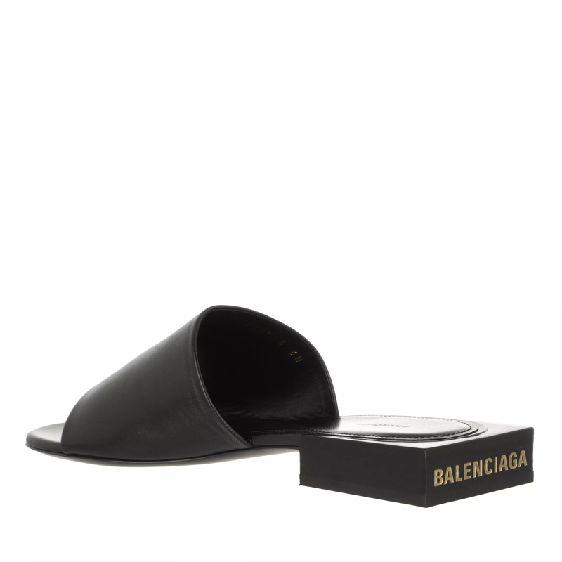 Balenciaga Slides Box Mule Black/Gold(Image 2)