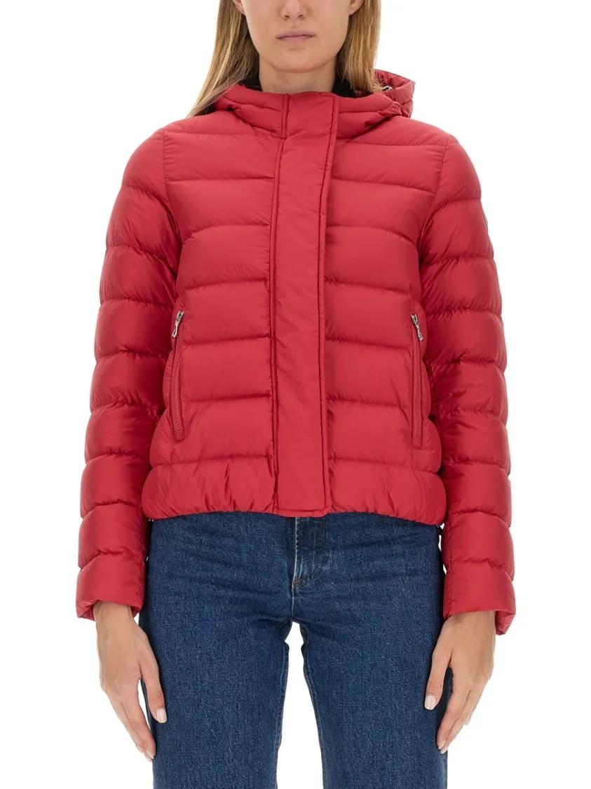 Thumbnail - Colmar Originals - Quilted Hooded Jacket - Größe 42 - rot