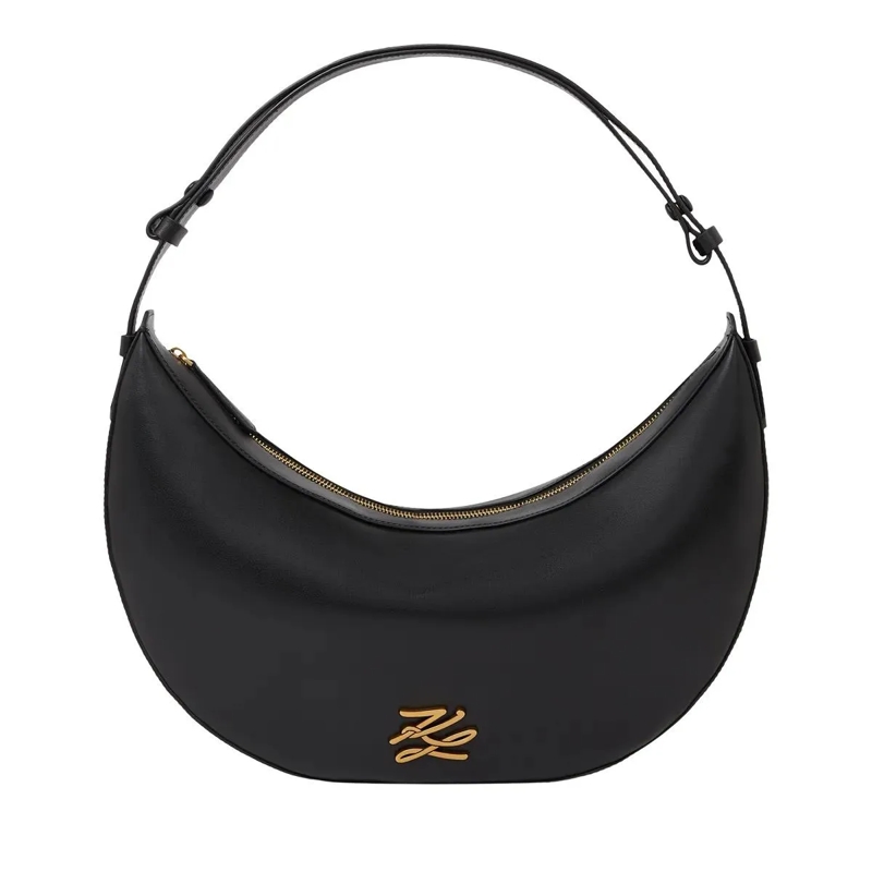 Karl Lagerfeld Schultertasche K/AUTOGRAPH OVERSIZED MOON Schultertasche schwarz