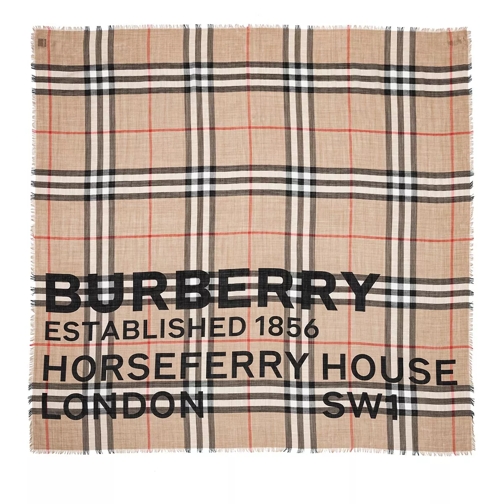 Burberry Logo Shawl Archive Beige Leichter Schal