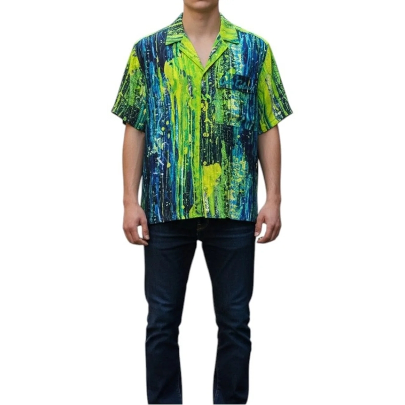 Carlo Colucci T-shirt Heren Overshirt gelb