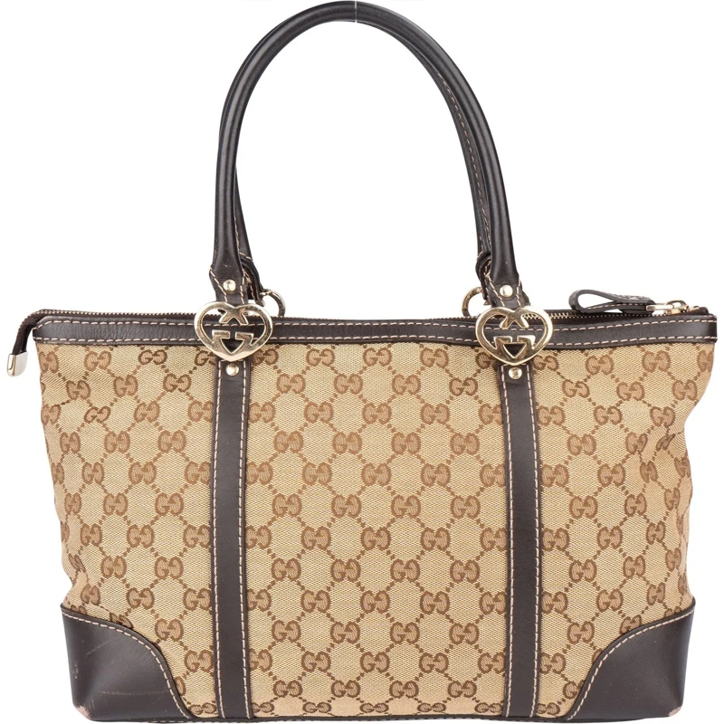 Gucci Schultertasche Gucci GG Monogram Twin Heart Handbag mehrfarbig