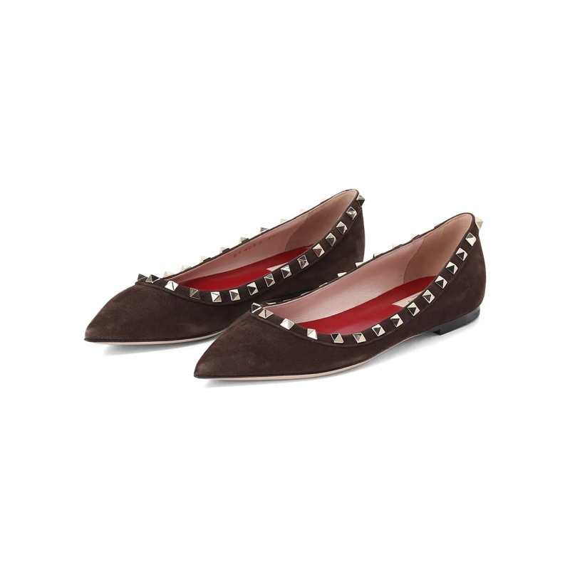 Valentino Garavani Ballerines Ballerinas aus Leder braun