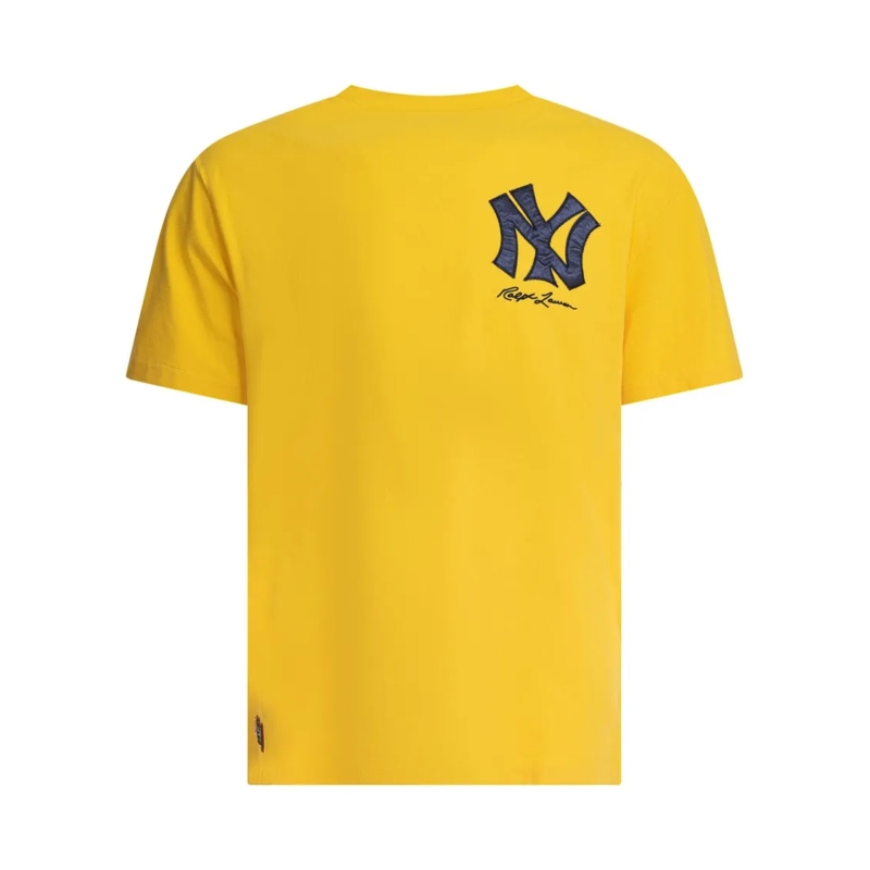 Polo Ralph Lauren T-Shirt Relaxed Fit Yellow Yankees T-Shirt With Embroidere Yellow