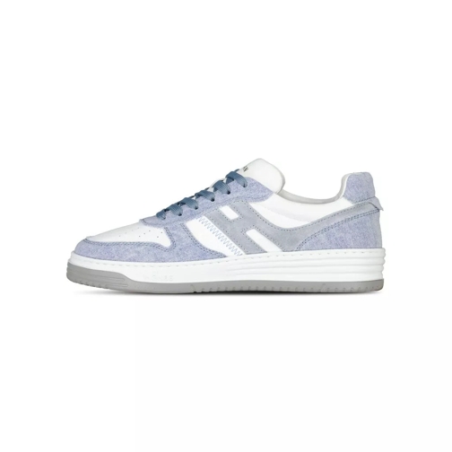 Hogan Sneakers mit Details aus Denim Weiß sneaker basse