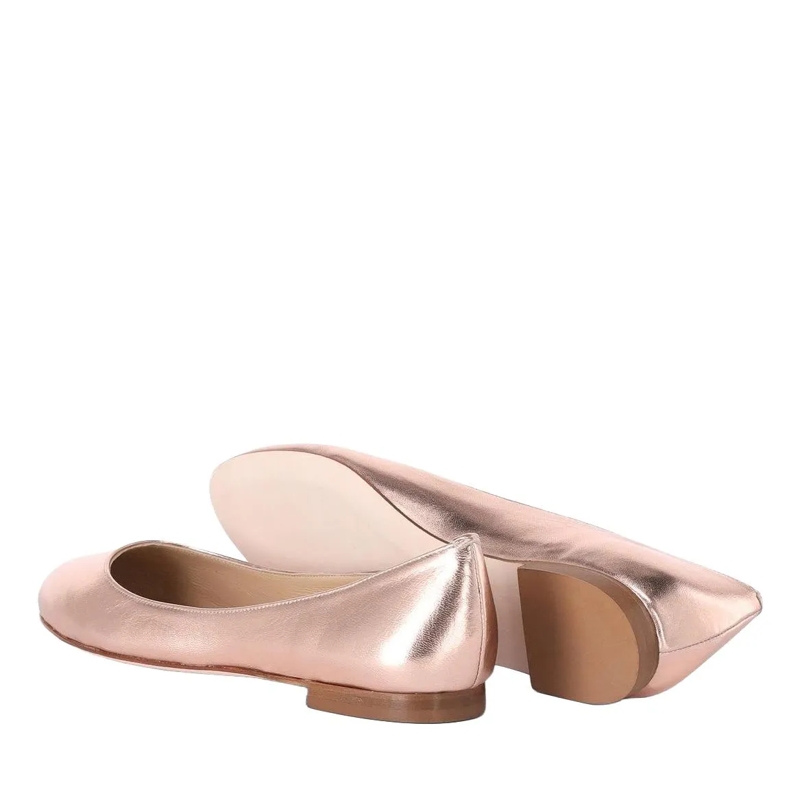 Fabio Rusconi Schnürschuhe Ballerinas Cuoio aus Leder pink