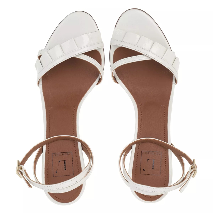 L Autre Chose Heel Sandals Soft Patent White Strappy Sandal
