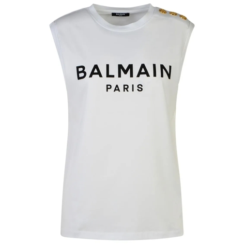 Balmain Chemisiers White Cotton Tank Top White