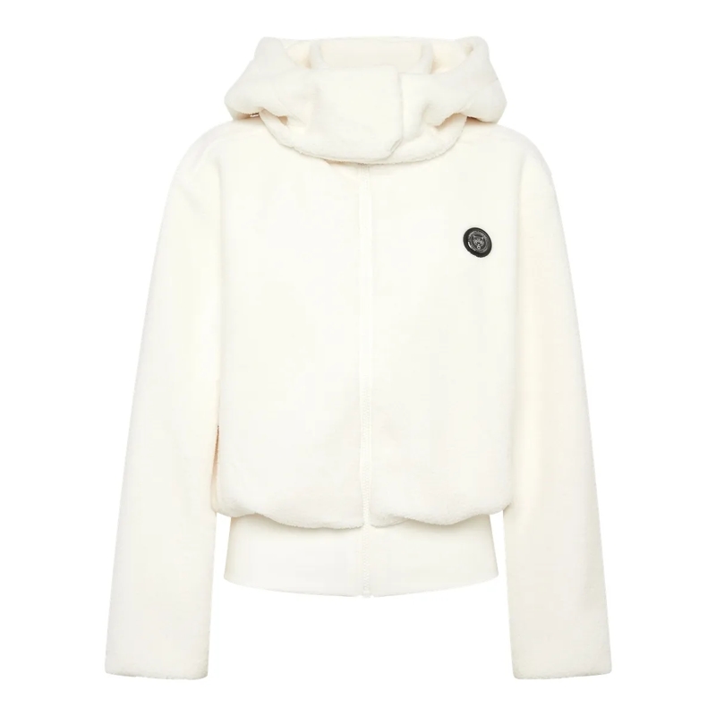 Plein Sport Daunenjacke Sweatjacke Mit Kapuze weiss