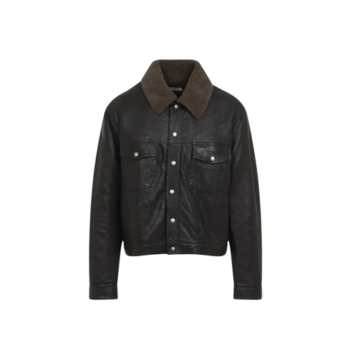 Saint Laurent Leren jassen Black Lamb Leather Jacket Black