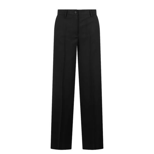 P.A.R.O.S.H. Twill Wide Tailored Trousers Black 