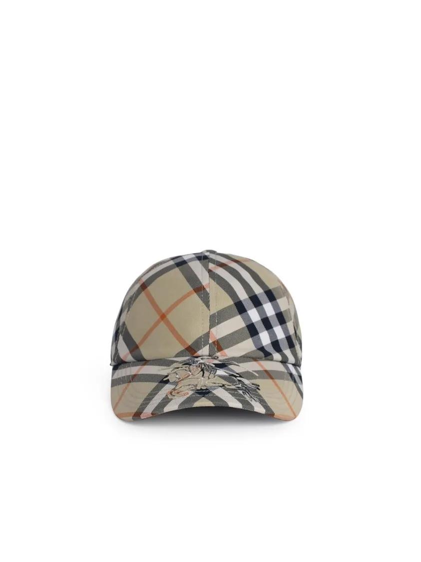 Burberry Mützen - Check%27 Light Green Polyester Cap - Gr. L - in Grün - für Damen