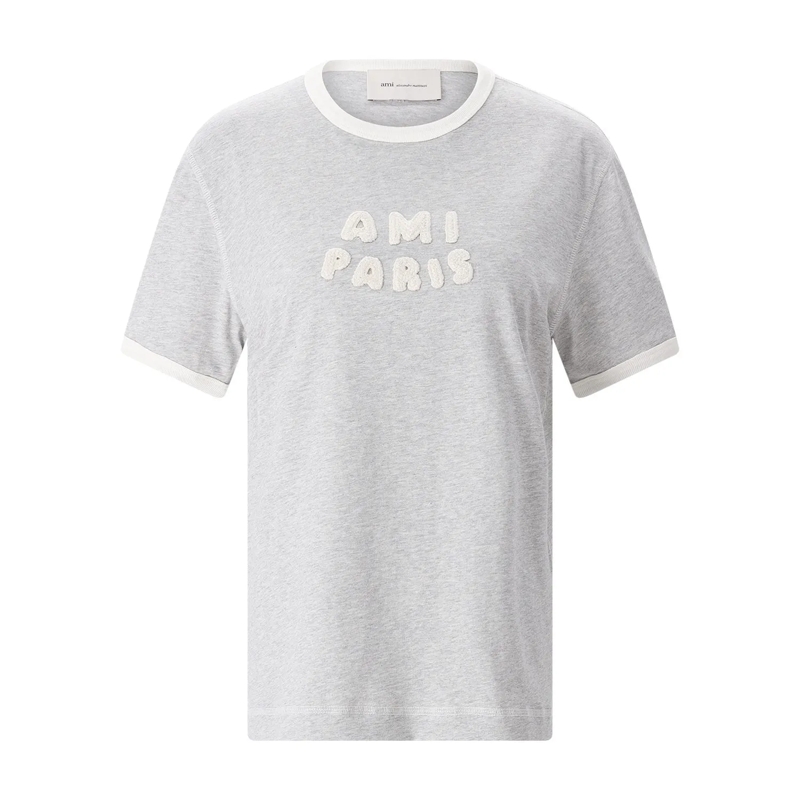 AMI Paris T-shirt T-Shirt mit Logo grau