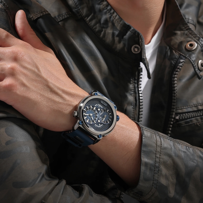 Police Automatikuhr Quarzuhr Boa blau(Image 5)