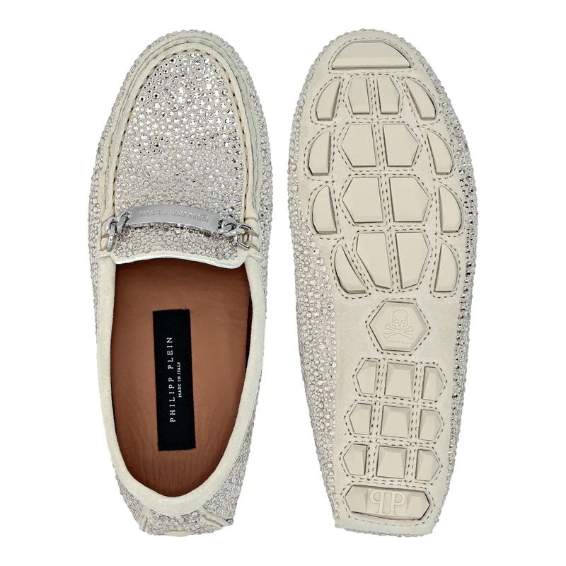 Philipp Plein Bootsschuhe Mokassin Mit Schmucksteinen beige(Image 7)