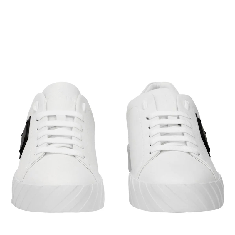 Philipp Plein Low-Top-Sneaker Lo-Top Turnschuhe Placca weiss(Image 4)