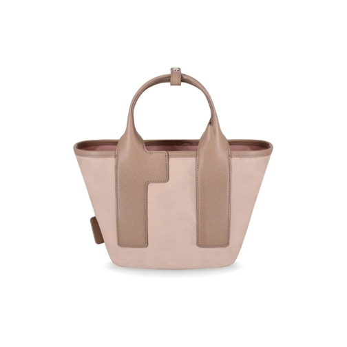 Furla Tote FURLA PIUMA S COLORBLOCK BALLERINA HANDTASCHE beige