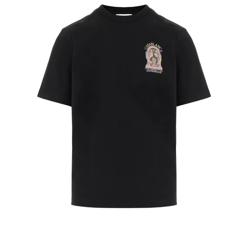 Casablanca T-shirt Cotton Logo T-Shirt Black
