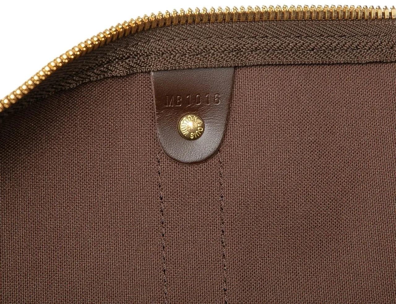 Thumbnail - Louis Vuitton Weekender - Damier Ebene Keepall 50 - Gr. unisize - in Braun - für Damen