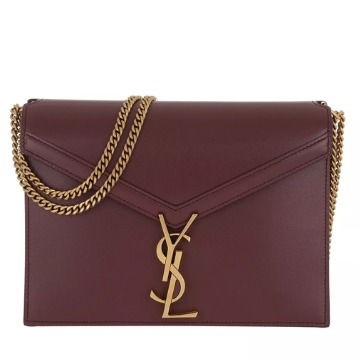 Saint Laurent Cassandra Monogramme Clasp Bag Leather Rouge Crossbody Bag