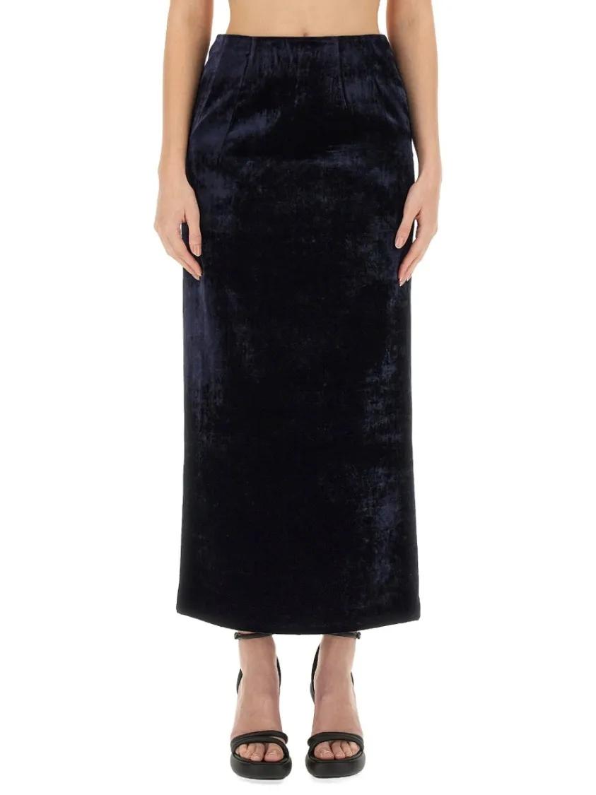 Thumbnail - Fendi - Black Slim-Fit Long Skirt - Größe 40 - schwarz