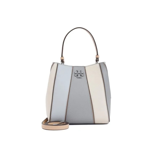 Tory Burch Mcgraw Origami Small Bucket Bag Grey Bucket Bag