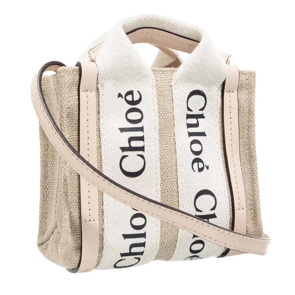 Chloé Woody Nano schoudertas Beige Dames