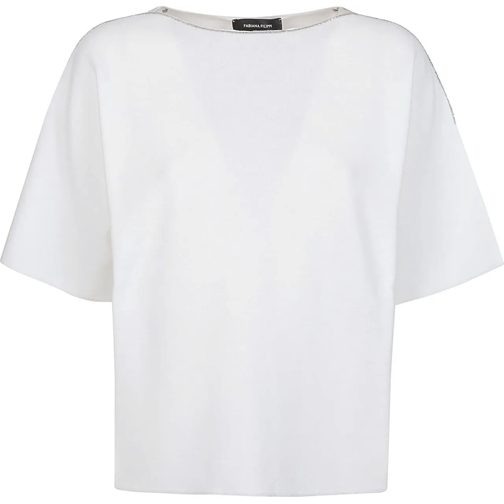 Fabiana Filippi Truien Short Sleeve Sweater White weiß