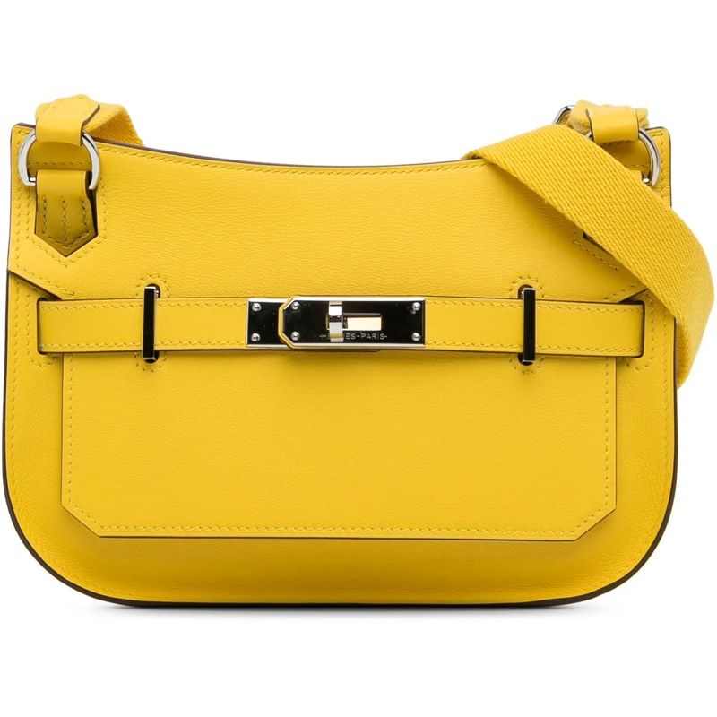 Hermès Schultertasche Swift Mini Jypsiere gelb