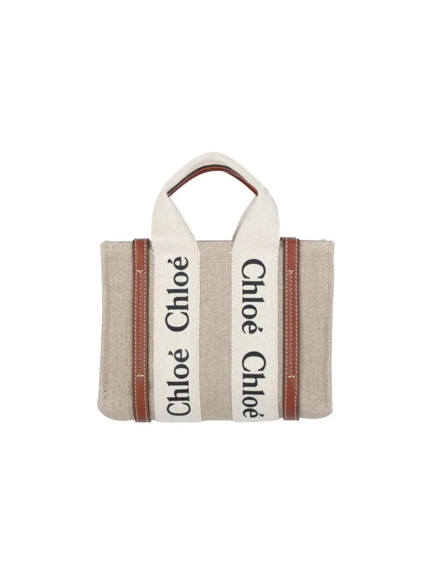 Chloé Hobo bags "Woody" Mini Bag Beige in beige