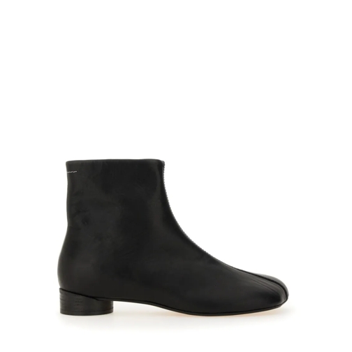MM6 Maison Margiela Stiefel Sculpted Black Leather Boots Black