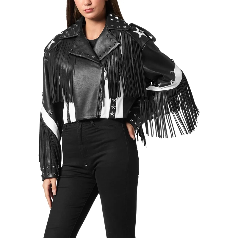 Philipp Plein Lederjacke Leder Biker schwarz(Image 3)