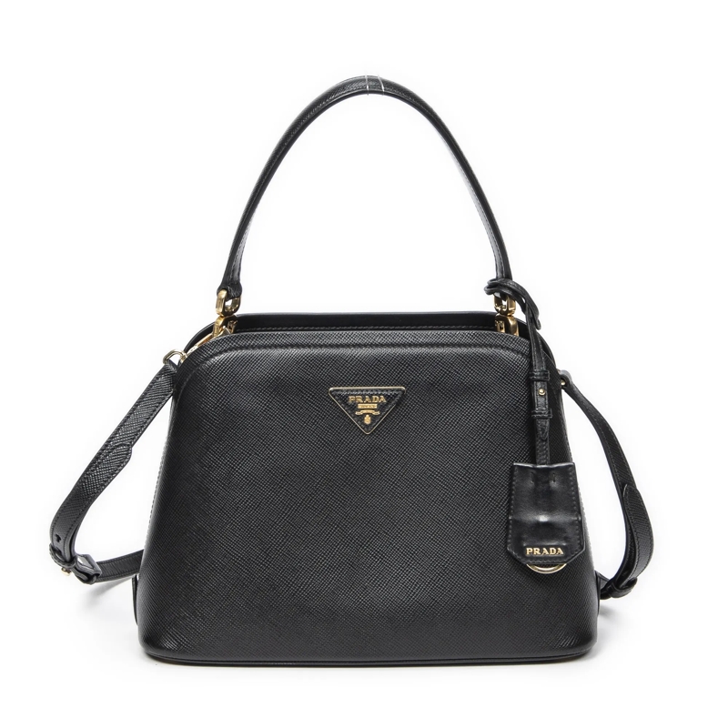 Prada Crossbody Bag Matinee Top Handle Bag schwarz
