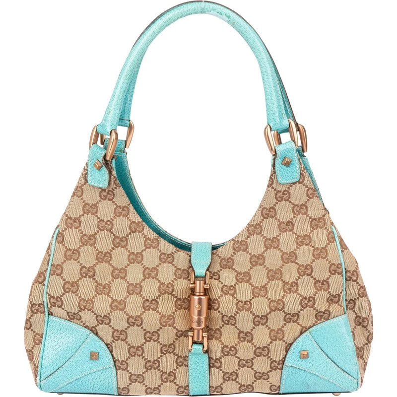 Gucci Schultertasche Gucci GG Monogram Jackie Handbag braun