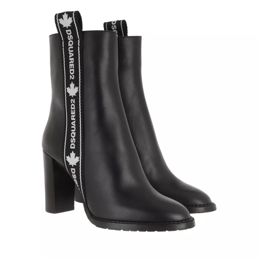 Dsquared2 Logo Band Ankle Boots Black Stiefelette