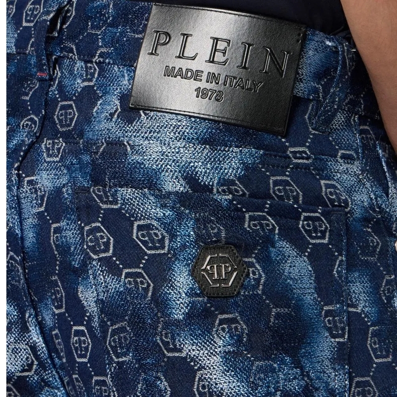 Philipp Plein Shorts Denim Shorts Jacquard Monogram schwarz(Image 5)