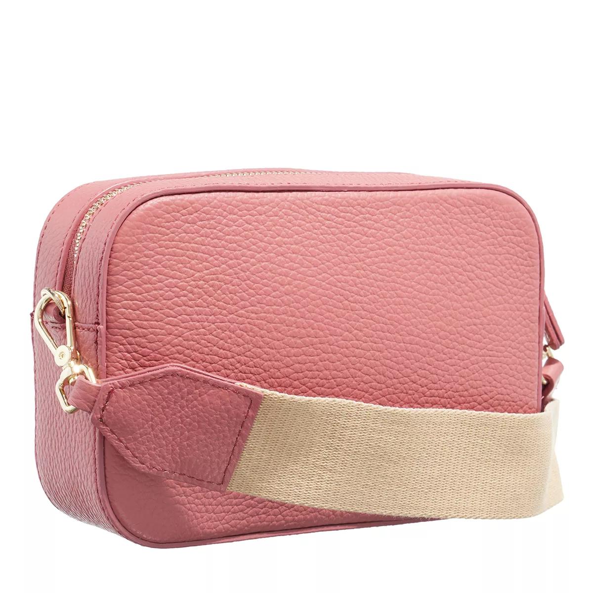 Coccinelle Retro-geïnspireerde Leren Cameratas Pink Dames