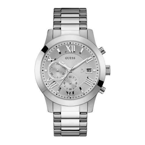Guess GUESS Atlas Chrono Uhr W0668G7 Silber farbend Chronograph