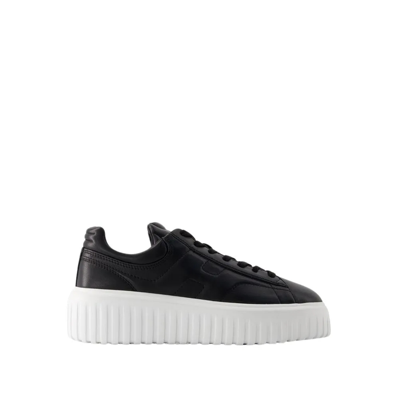 Hogan Low-Top-Sneaker H-Stripes Allacciato Sneakers - Leather - Black Black