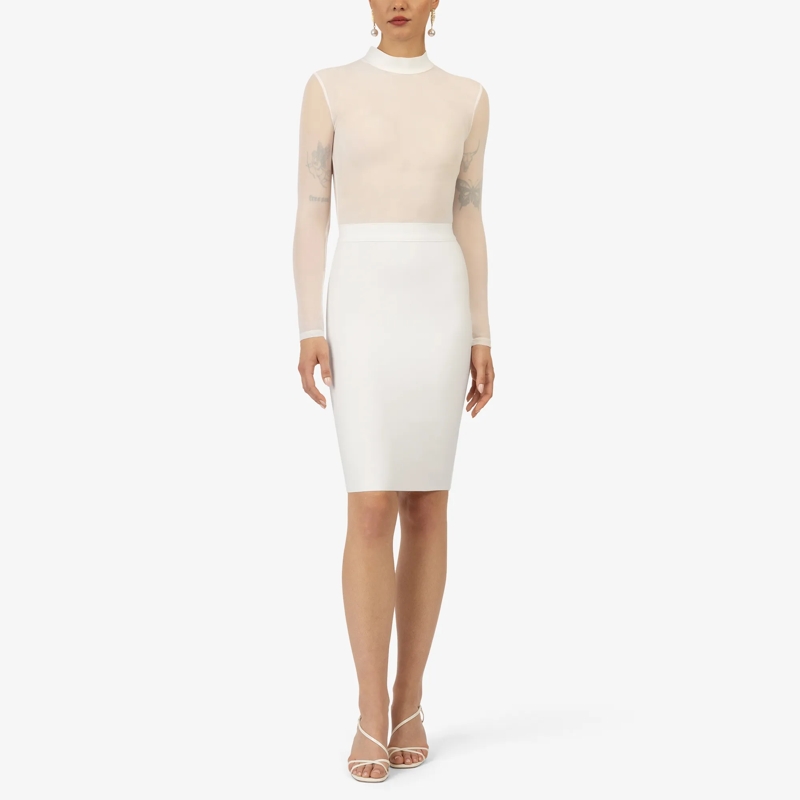 Kraimod Cocktailkleid Bandagekleid weiss(Image 6)