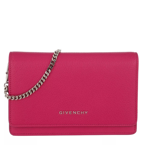 Givenchy Pandora Chain Wallet Leather Fuchsia Crossbody Bag