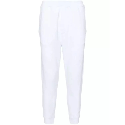 Dsquared2 Jersey Texture Logo-Print Track Pants White 