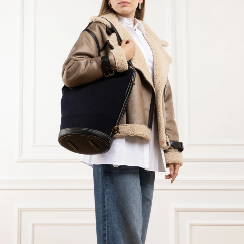 Polo Ralph Lauren Bucket Bag Bucket Bag Medium Navy(Image 2)