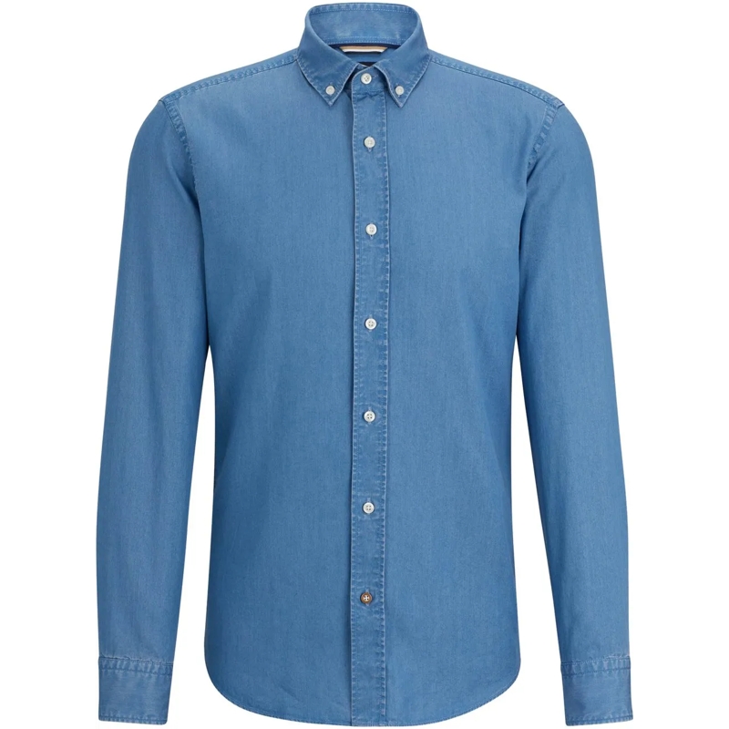 Boss Legeres Oberteil Shirts Bright Blue blau