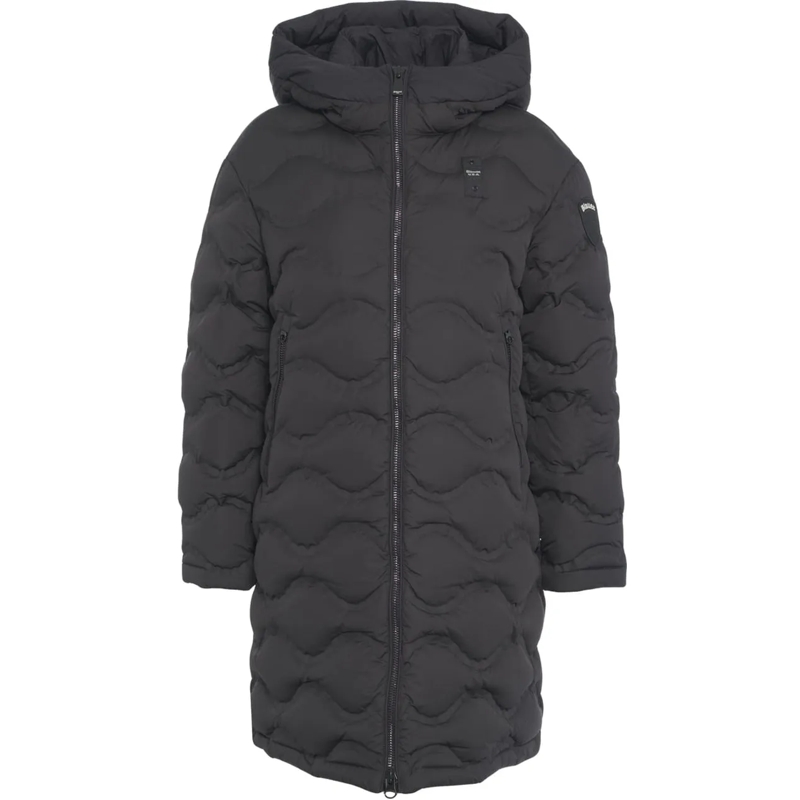 Blauer Veste de transition Quilted down coat schwarz